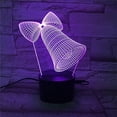thumbnail image 2 of Petite Veilleuse 3d Nœud Papillon Cloche Led Lampe de Table Colorée Noël, 2 of 2