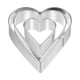 thumbnail image 1 of Cortadores de galletas Uxcell, cortador de galletas en forma de corazón de acero inoxidable, paquete de 3, 1 of 7