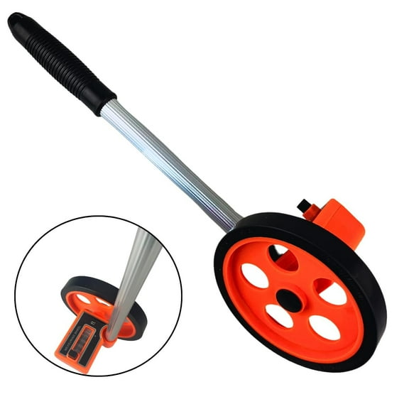 PRECISE Measuring Wheel  4-Digit Counter & Push Button Reset  999ft/304.5m Capacity  36" 91.4cm Extendable Handle  5" 14cm Wheel