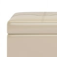 thumbnail image 6 of Oregon 42 inch Wide Storage Ottoman Bench with Tray in Satin Cream Vegan Leather, 6 of 6