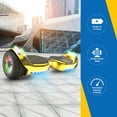 thumbnail image 2 of HOVERSTAR Hoverboard, LBW16 Chrome Color All Terrain Wide Tire, Electric Skateboard Tire with LED Light and Wireless Bluetooth Music Speaker HOVERSTAR LBW16, 2 of 7