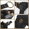 thumbnail image 2 of GOBWCOT Renaissance Belt Pouch Set of 5, Medieval Viking Leather Bracers Pirate Waist Bag Purse Cosplay Costume Accessorie, 2 of 7