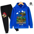 thumbnail image 1 of Ropa de Super Mario para niños, sudadera informal, chándal para niños, traje deportivo para niños, Sudadera con capucha y pantalones, traje de 2 piezas, 1 of 1