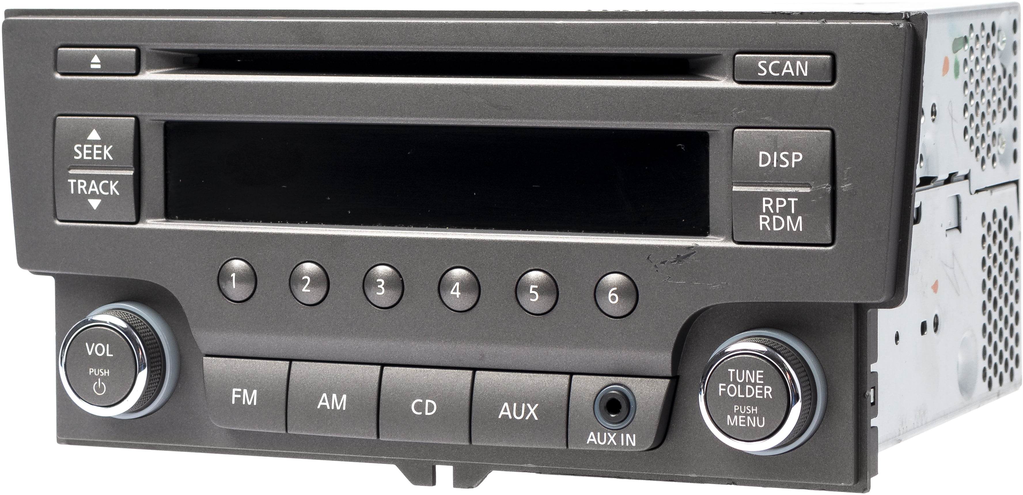 Restored 2013-2014 Nissan Sentra AMFM Radio Receiver Single Disc CD MP3 Player 281853RA2A (Refurbished)