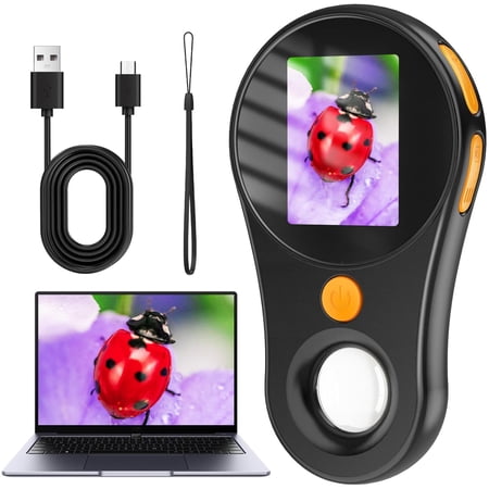Portable Digital Microscope, 500X Maximum Magnification, Super Macro Lens for Maintenance, Soldering, Research, and Testing. Adjustable Focus, Compatible with Windows. Available in White or Black.
