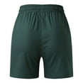 thumbnail image 3 of Vedolay Women's Drawstring High Waist Solid Color Shorts with Pockets,Army Green L, 3 of 5