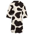 thumbnail image 6 of Cute Cow Pattern Design Womens Dress With Pockets Summer V Neck 3/4 Sleeve Dress Plus Size Loose Dress, 6 of 7
