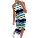 thumbnail image 1 of Vestido de ocio con estampado de rayas sin mangas con cuello halter de nueva moda para mujer Fridja  hjkh2487, 1 of 6