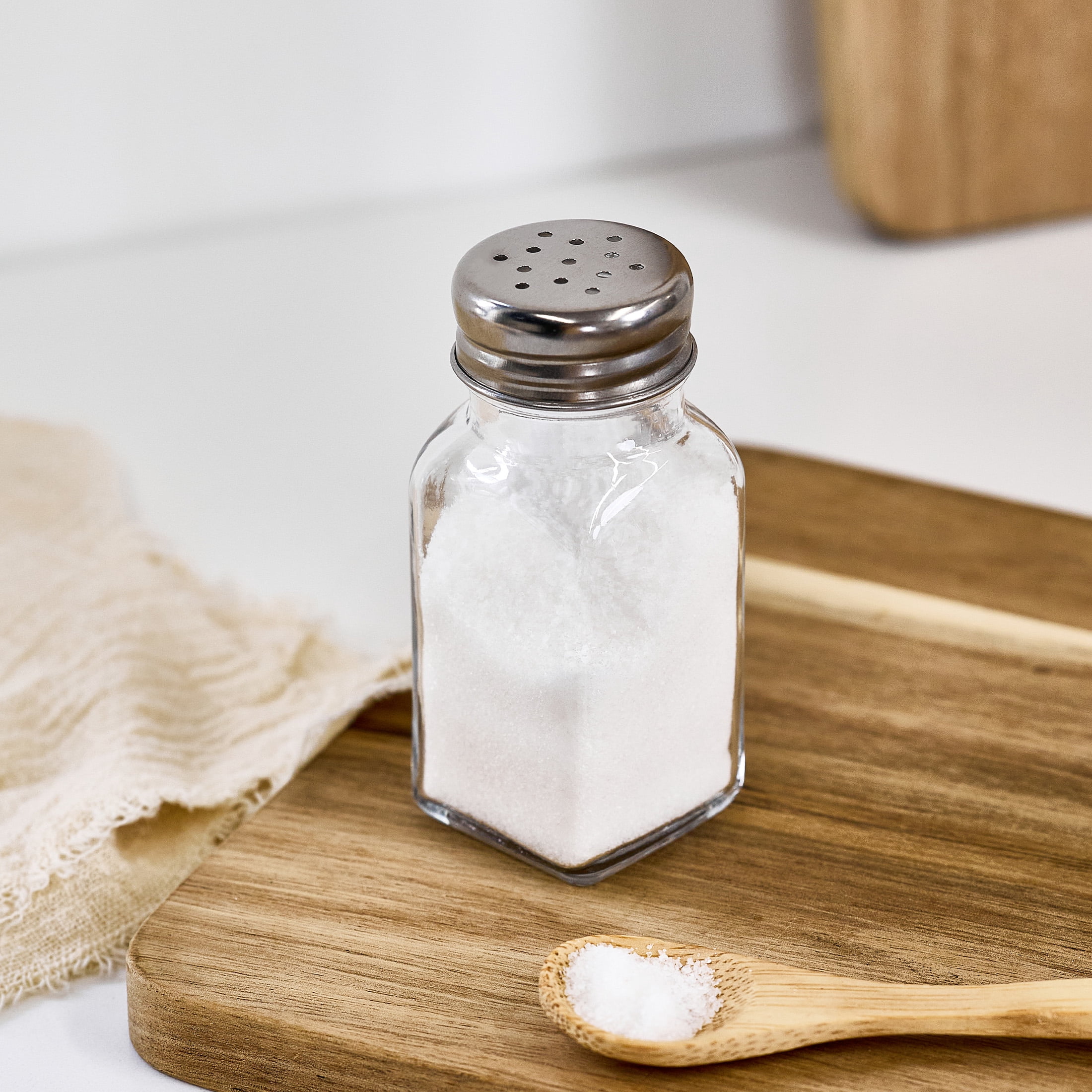 Mainstays Glass Salt & Pepper Shakers, 2-Piece Set, 3 oz
