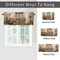 thumbnail image 6 of Brown Barn Door Printed Window Curtains Valances Western Country Retro Rural Rustic Farmhouse Window Valance for Living Room Bedroom, Kitchen Valance Rod Pocket Window Curtain, 6 of 6