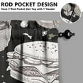 thumbnail image 3 of Vintage Kitchen Food Cooking Chef Tier Cafe Curtains for Bathroom Living RV Rod Pocket Window Drapes 36 Inch 2 Panels Set 28"x36" 2 Panels Window Treatment Tiers, 3 of 4