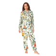thumbnail image 2 of FORMRS Onesies Pajama for Adults Unisex Hoodie Winter Jumpsuit One Piece Sleepwear, Sizes S-2XL, Light Green Floral Pattern, 2 of 7