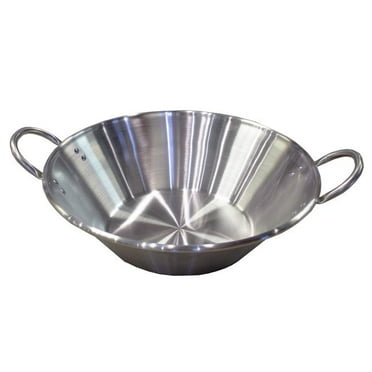 Maxam  22 in. Cazo Grande Para Carnitas Extra Large Induction Compatible Stainless Steel Wok