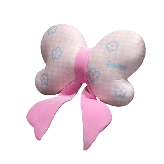 Hermoso cojín con lazo, suave y para sofá, estudio, silla de oficina o sillón. 40cm rosa