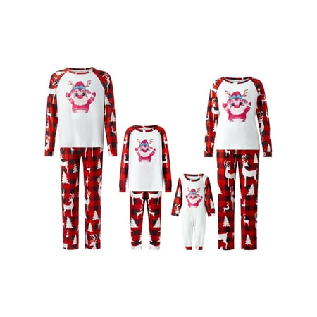 

Ma&Baby Family Christmas Pjs Matching Sets Baby Xmas Matching Jammies for Adults and Kids