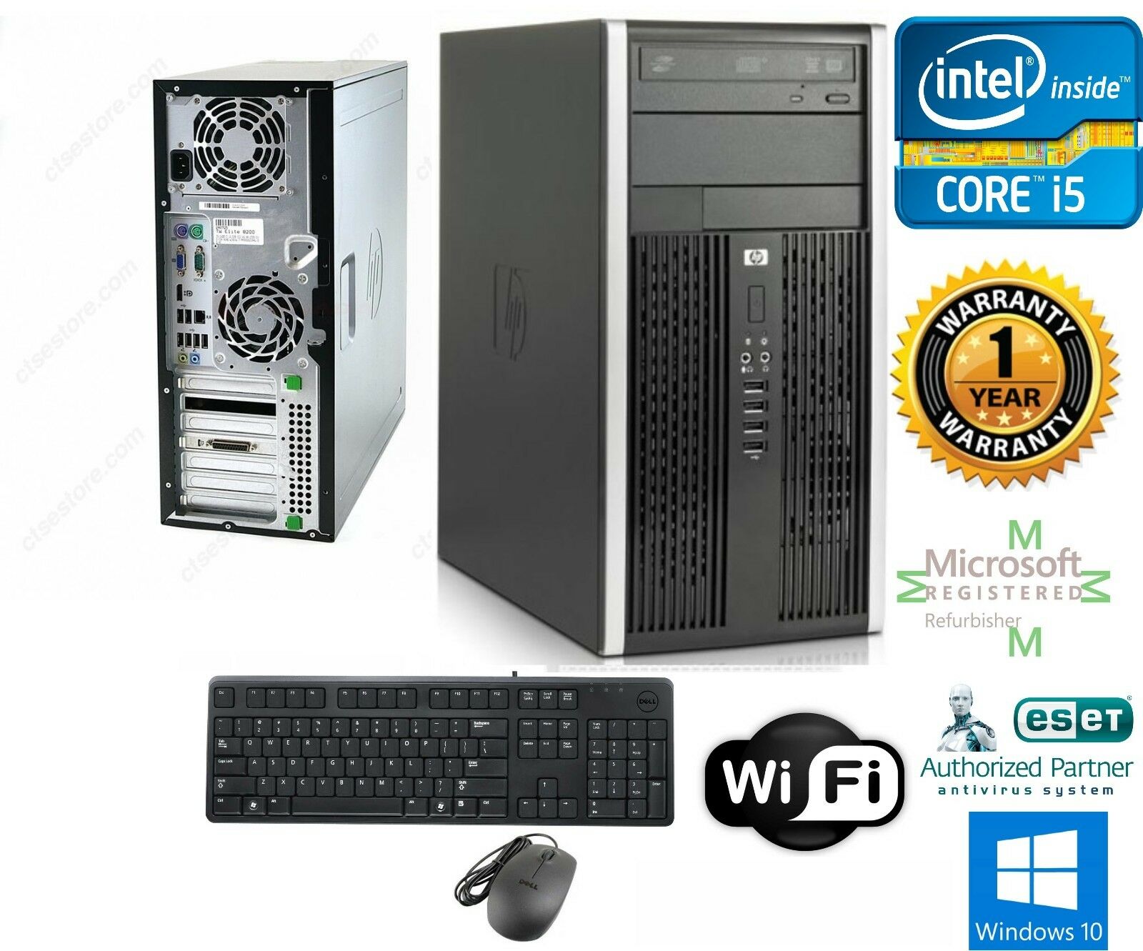 HP Elite Desktop PC Tower i7 3.40GHz 32GB 2TB SSD+ 2TB SSD Windows