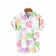 thumbnail image 5 of Blusa y camisa de manga corta con cuello vuelto para hombre, blusa informal de moda con cuello vuelto, blusa estampada de manga corta con botones, blusa de poliéster para hombre, 5 of 6