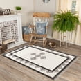 thumbnail image 2 of Casavani - 10'x10' Handblock Printed Beige Cotton Dhurrie Square Area Rugs for Bedroom & Dining Room, 2 of 6
