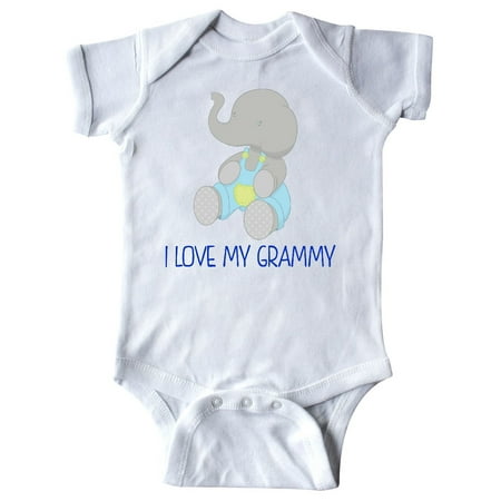 

Inktastic I love my grammy elephant Gift Baby Boy or Baby Girl Bodysuit