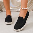 thumbnail image 2 of Mfakffe Womens Knit Slip On Flat Shoes Breathable Mesh Non Slip Sneakers Lightweight Casual Low Top Daily Walking Shoes, 2 of 5