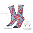thumbnail image 4 of Haiem Daisies Flowers Pattern Crew Socks – Soft & Durable Moisture-wicking Socks, Stay-Up Fit for Business, Work, and Casual Wear Size 5-11, 4 of 6