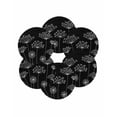 thumbnail image 7 of 13 Inch Round Placemats Set of 6, Black Dandelion Non Slip Heat Insulation PP Table Mats, Spring Modern Minimalist Country Flower Washable Place Mats for Kitchen Dining Party Table Decor, 7 of 7