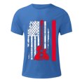 thumbnail image 4 of LEKODE Men's Short Sleeve Patriotic American Casual Soft Cewneck Short Sleeve Unique Small Printed Cotton T Shirt Independence Day Shirt 4th of July T Shirts, 4 of 4
