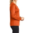 thumbnail image 3 of Mafoose Women's Long Sleeve Competitor V-Neck Tee Deep Orange 4X-Large, 3 of 5