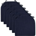 thumbnail image 2 of Chair Cushions for Dining Chairs 6 Pack - Kitchen Chair Cushions with Ties and Non-Slip Backing - Dining Chair Pads 16"X16"X2", Navy, 2 of 12
