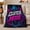 Clutch Mode Gaming Scene, variant on Clutch Mode Gaming Scene, Futuristic Neon Esports Graphic Style for Gamers, Trophy Aim Icon Theme and Birthday Gift, Cozy Flannel Blanket for Game Room Bedroom, Home Decor