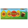 thumbnail image 1 of Emballage multiple d'œufs de Pâques au chocolat au lait et au beurre d’arachides 3D REESE'S , 136 g, 1 of 10