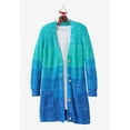 thumbnail image 3 of Woman Within Plus Size Ombre Shaker Cardigan Sweater, 3 of 6