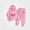 Pink, variant on Vornjynx Girls 2 Piece Outfit(2-7)Hooded Sweatshirt with Bear and Butterfly Bow Print and Elastic Waist Jogger Pants Set Casual Clothing Set Gray Size 5T