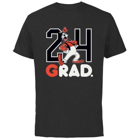 Disney Goofy Rad Grad Class of ‘24 Graduation 2024 - Short Sleeve Cotton T-Shirt for Adults - Customized-Black