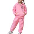 thumbnail image 6 of Gaexia Girls Casual Print Hoodie And Pants Outfit Long Sleeve Pullover Top With Matching Bottom For Older Kids, 6 of 6