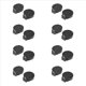 thumbnail image 1 of 16pzs Caja Sosteendor de Enchufe de Bateria de Boton de Celula Moneda CR2450 2 Pins Negro, 1 of 4