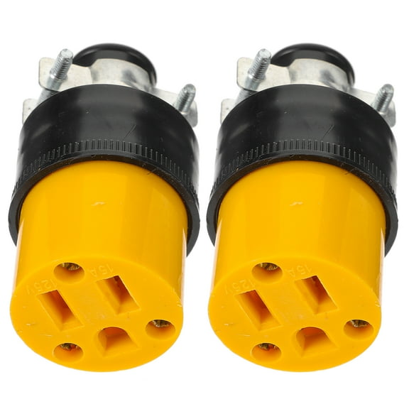 OUNONA 2pcs Female Plug Connector for Charging Suitable for Standard Power Outlets with Fine Workmanship
