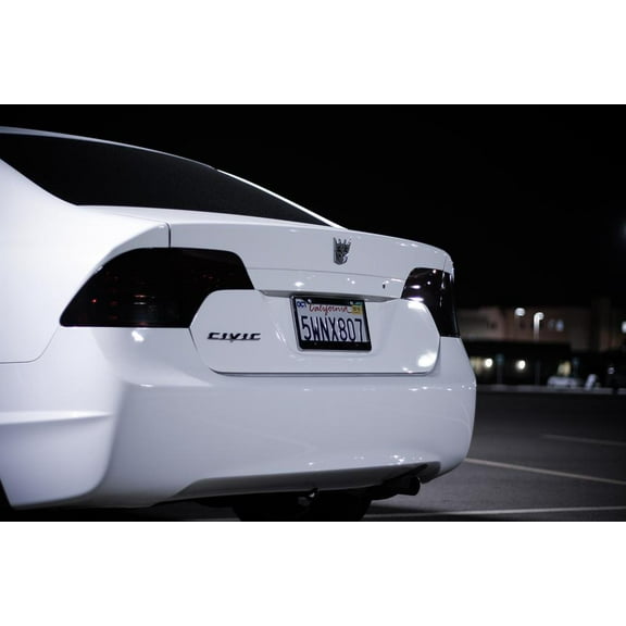 BlingLights 2009-2011 Honda Civic Sedan Smoked Taillights Overlays, Easy Installation