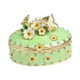 thumbnail image 3 of Joyero con esmalte de flor de cerezo, joyero creativo, joyero coleccionable Verde, 3 of 9