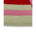 thumbnail image 4 of Premium Circular Handmade Rug with Striped Patterns made with 100% New Zealand Wool Best Suites in your Living Room, 4 of 4