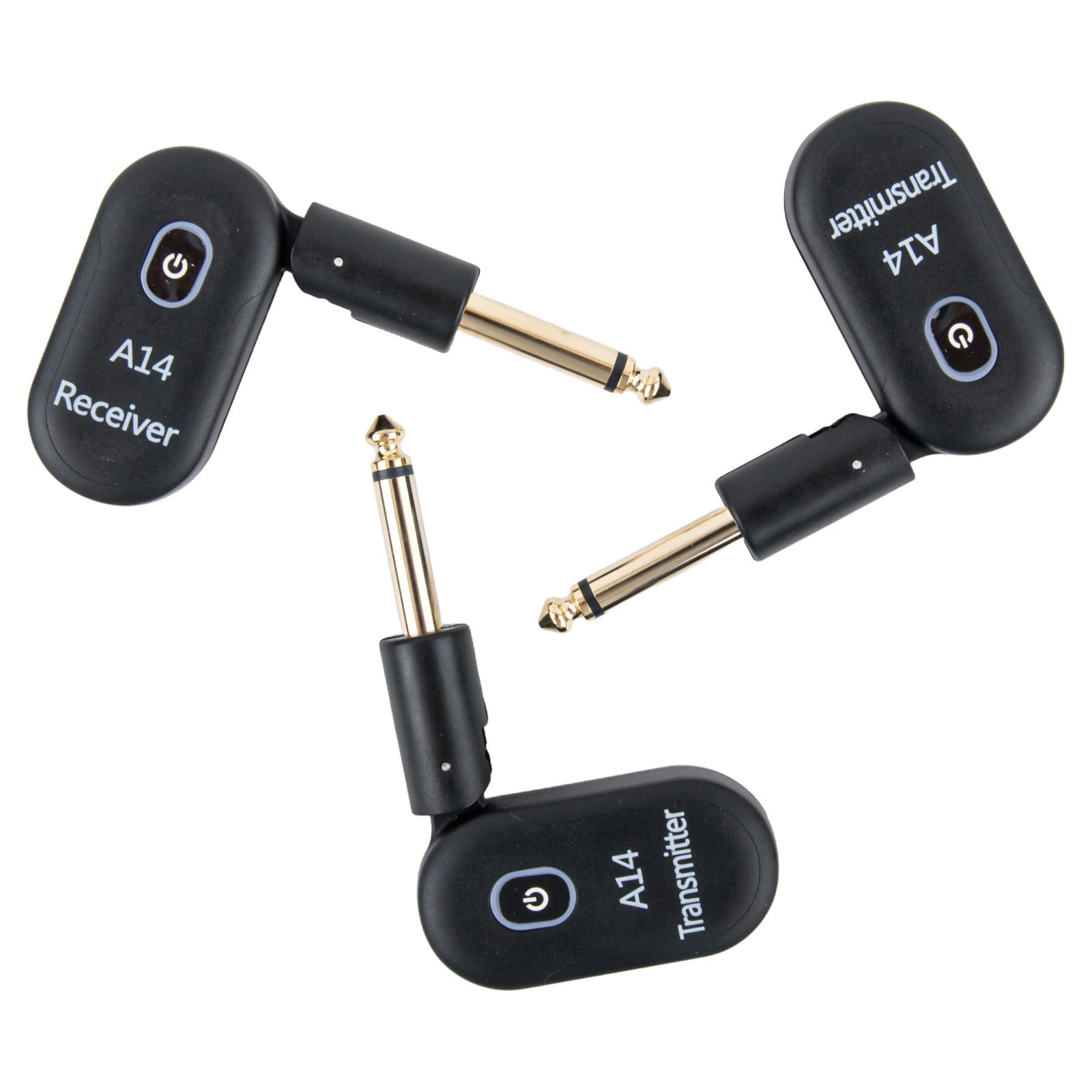 2.4GHz Guitar Wireless System 2 Transmitter 1 Receiver for Electric Guitar Bass