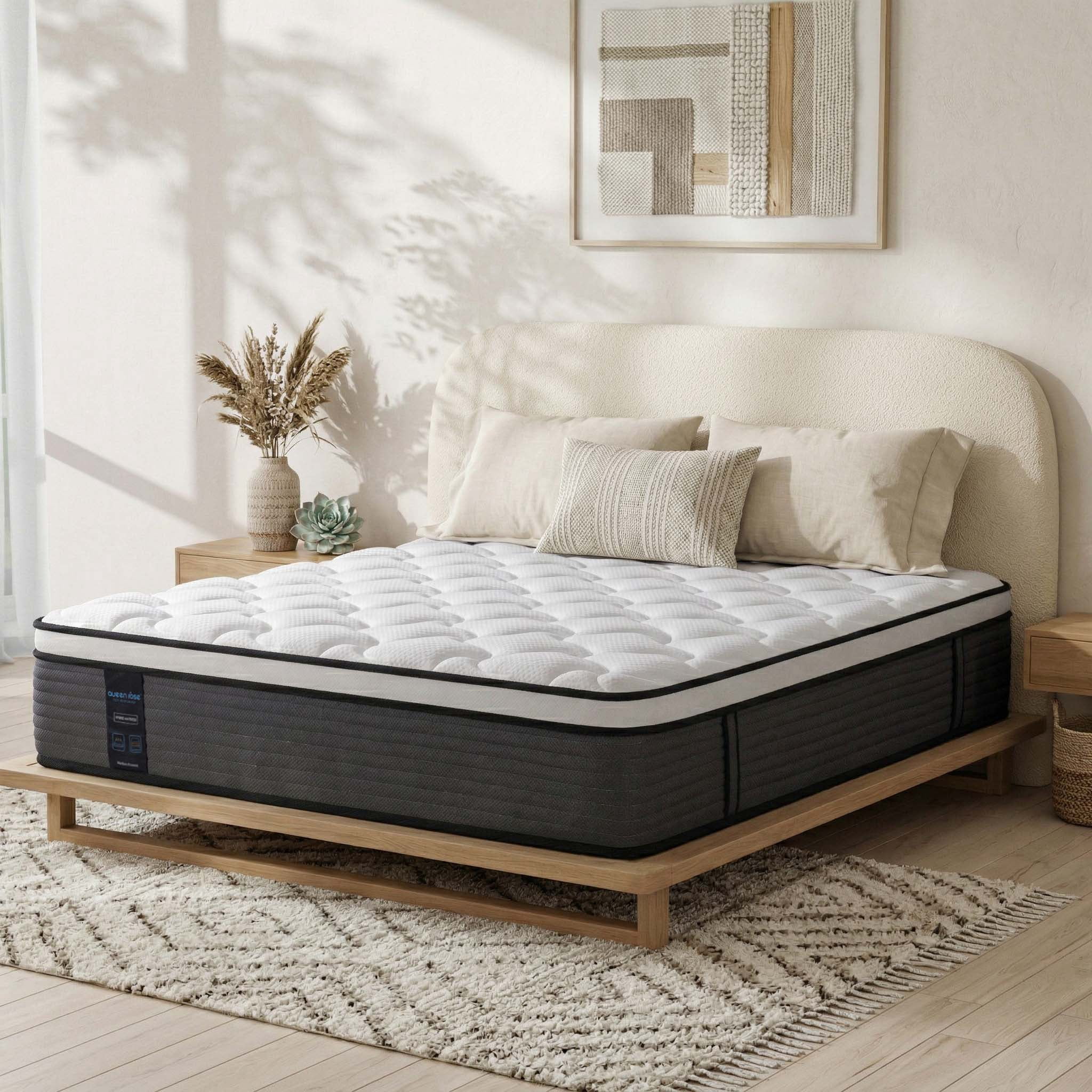 12'' Full Size Mattress, Hybrid Firm Mattress in a Box with Gel Memory Foam, Individually Wrapped Pocket Coils Innerspring, Pressure-Relieving and Supportive, Mattress Full
