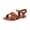 Light Brown, variant on Womens Dressy Crisscross Strappy Leather Gladiator Sandals Comfy Roman Shoes Summer Cute Open Toe Slip On Cross Strappy Flat Light Brown