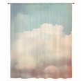 thumbnail image 2 of Vintage Cloudy Sky Sheer Curtains 54 Inches Long, Retro Rustic Clouds Scenery Light Filering Curtains, Breathable Simi Curtain Privacy Drapes for Kitchen Bathroom Lightweight Small Window Treatment, 2 of 9