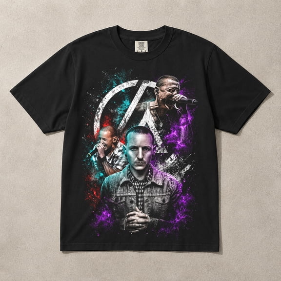 Chester Bennington Llnkin P@rk Tribute Graphic T-Shirt Rock Band Merch