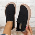 thumbnail image 6 of Women's Flyknit Breathable Slip-On Casual Rubber Shoes, Thick-Sole Anti-Slip Walking Flats, Multi-Color Options for Spring Footwear, 6 of 9