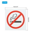 thumbnail image 2 of Unique Bargains 4"x4" No Smoking Signs PVC No Vaping Sign No Smoking Symbol Weatherproof 2 Pack, 2 of 7