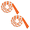 orange7m, variant on Beaded long skipping rope, group multi-person skipping rope, suitable for team activities orange7m