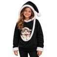 thumbnail image 6 of Pet Pouch Hoodie for Kids Girls Boys Kangaroo Pocket Oversized Pet Carrier Pullover Sweatshirt Soft Fleece Hoodie with Dog Pouch Warm Fall Fashion Animal Holder Hoodie Sweatshirts, 6 of 6