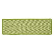 Colonial Mills Outdoor Houndstooth Tweed Braided Green Area Rugs 8"x28" (SET 13)